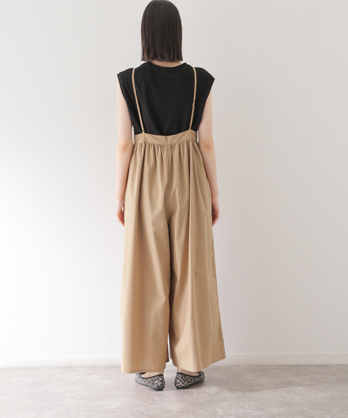 B.C STOCK(ベーセーストック)の「《追加3》Tシャツ付きサロペット(サロペット/オーバーオール・レディース・ベージュ/ブラック・FREE)」の22枚目の写真