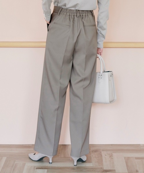 coca(coca)(コカ)の「【洗える】セットアップ対応ワイドスラックスパンツ(スラックス・レディース・グレー/ブラック/グレイッシュベージュ・L/M)」の5枚目の写真