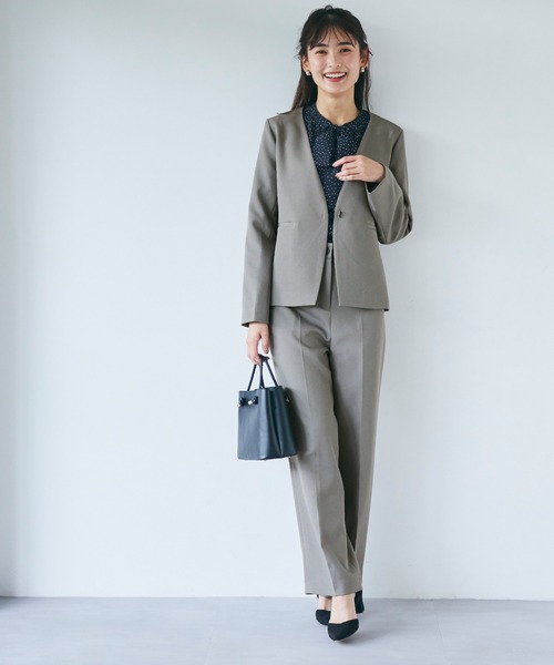 coca(coca)(コカ)の「【洗える】セットアップ対応ワイドスラックスパンツ(スラックス・レディース・グレー/ブラック/グレイッシュベージュ・L/M)」の6枚目の写真