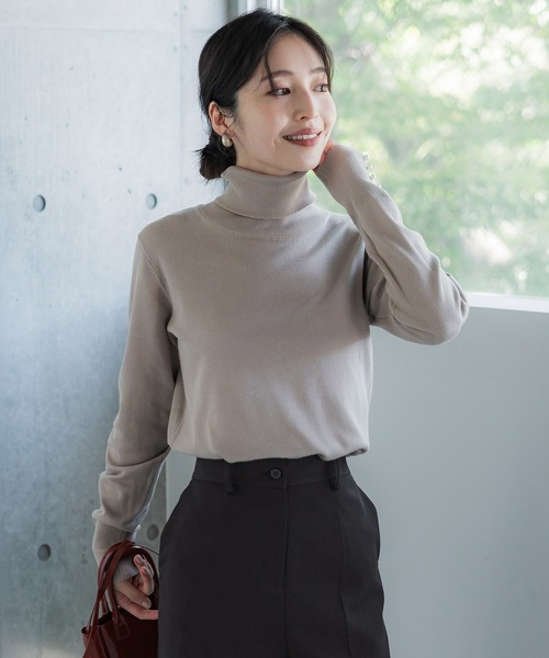 coca(coca)(コカ)の「【洗える】セットアップ対応ワイドスラックスパンツ(スラックス・レディース・グレー/ブラック/グレイッシュベージュ・L/M)」の11枚目の写真