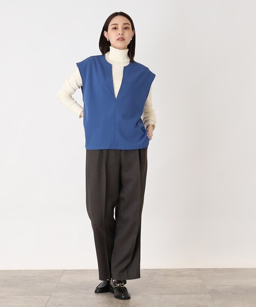 THE SHOP TK (ザ ショップ ティーケー )の「◆【洗濯機洗い可】カットジョーゼットキーネックベスト(ベスト・レディース・ブルー/ライトグレー/ブラック・99)」の15枚目の写真