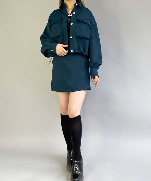 179/WG(イチナナキュウダブルジー)の「カーゴポケットショートシャツ(シャツ/ブラウス・レディース・グリーン/ベージュ/チャコールグレー/ピンク・MEDIUM)」の11枚目の写真