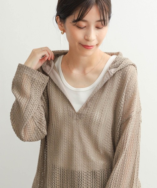 URBAN RESEARCH DOORS（アーバンリサーチドアーズ）の「リップルベーシックタンクトップ（タンクトップ・レディース・ベージュ/ブラック/オフホワイト・MEDIUM）」の4枚目の写真