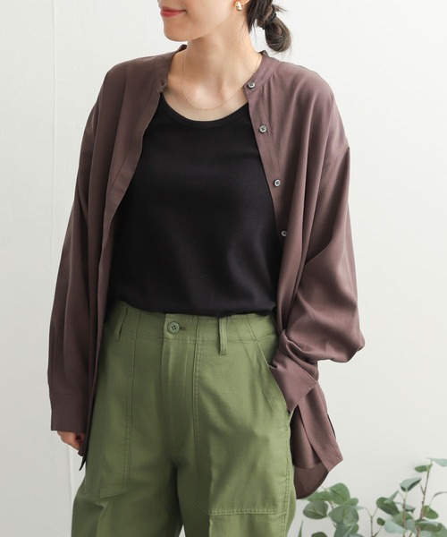 URBAN RESEARCH DOORS（アーバンリサーチドアーズ）の「リップルベーシックタンクトップ（タンクトップ・レディース・ベージュ/ブラック/オフホワイト・MEDIUM）」の8枚目の写真