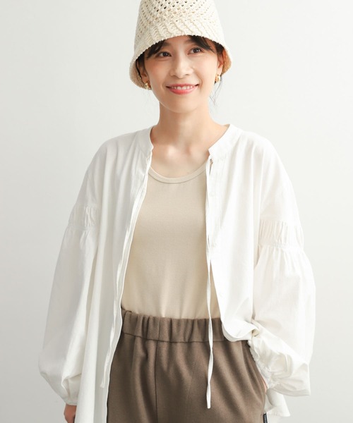 URBAN RESEARCH DOORS（アーバンリサーチドアーズ）の「リップルベーシックタンクトップ（タンクトップ・レディース・ベージュ/ブラック/オフホワイト・MEDIUM）」の9枚目の写真