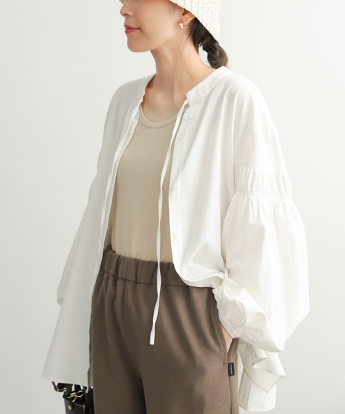 URBAN RESEARCH DOORS（アーバンリサーチドアーズ）の「リップルベーシックタンクトップ（タンクトップ・レディース・ベージュ/ブラック/オフホワイト・MEDIUM）」の10枚目の写真