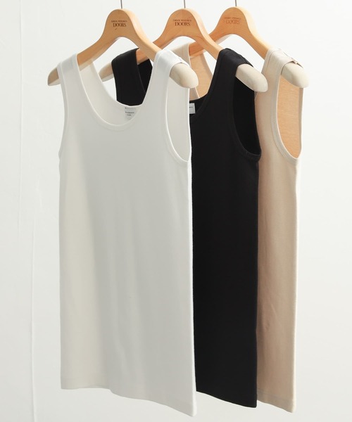 URBAN RESEARCH DOORS（アーバンリサーチドアーズ）の「リップルベーシックタンクトップ（タンクトップ・レディース・ベージュ/ブラック/オフホワイト・MEDIUM）」の12枚目の写真