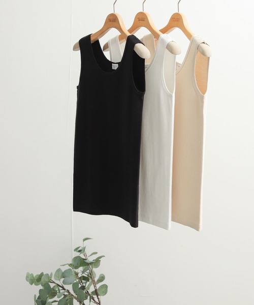 URBAN RESEARCH DOORS（アーバンリサーチドアーズ）の「リップルベーシックタンクトップ（タンクトップ・レディース・ベージュ/ブラック/オフホワイト・MEDIUM）」の15枚目の写真