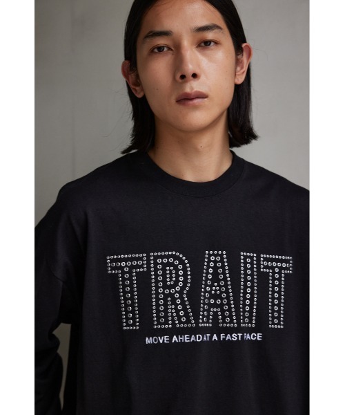 AZUL by moussy（アズールバイマウジー）の「ホットフィットポンチロングTシャツ（Tシャツ/カットソー・メンズ・ブラック/ホワイト・MEDIUM/LARGE）」の12枚目の写真