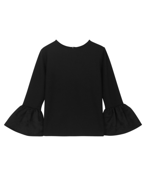 KOBE LETTUCE（コウベレタス）の「袖フレアトップス（Tシャツ/カットソー・レディース・ベージュ/オフホワイト/ブラック・M）」の7枚目の写真