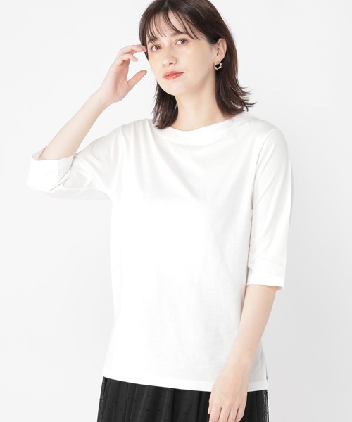studio CLIP（スタディオクリップ）の「ベーシックハーフスリーブTシャツ（Tシャツ/カットソー・レディース・ホワイト/その他1/スモーク・MEDIUM/LARGE）」の2枚目の写真