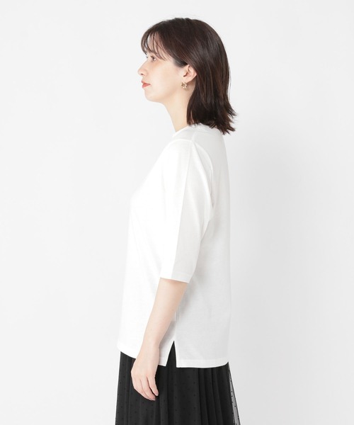 studio CLIP（スタディオクリップ）の「ベーシックハーフスリーブTシャツ（Tシャツ/カットソー・レディース・ホワイト/その他1/スモーク・MEDIUM/LARGE）」の8枚目の写真