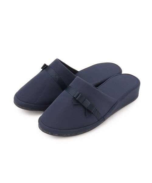 SHOO・LA・RUE(シューラルー)の「◆巾着トート付きヒールスリッパ(ルームシューズ/スリッパ・レディース・ブラック/ブルー系その他/ブルー系その他2/ブラック系・00)」の6枚目の写真