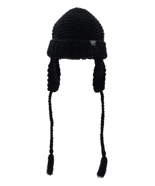 MILKFED.（ミルクフェド）の「LOGO EARFLAP KNIT CAP（ニットキャップ/ビーニー・レディース・グレー/ブラック・ONE SIZE）」の7枚目の写真