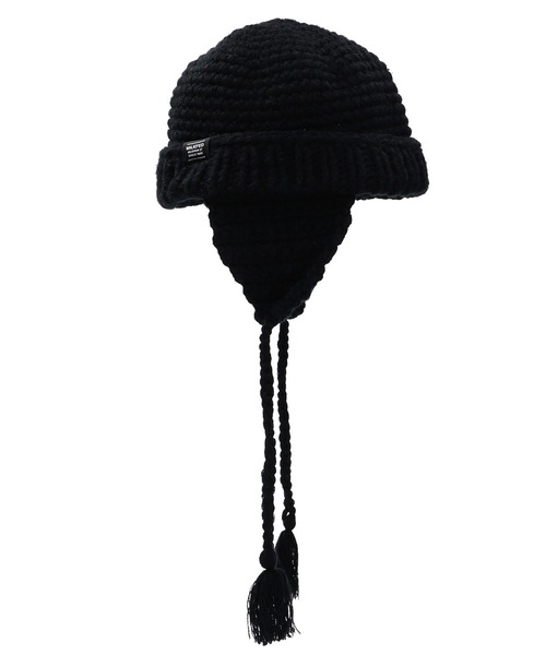 MILKFED.（ミルクフェド）の「LOGO EARFLAP KNIT CAP（ニットキャップ/ビーニー・レディース・グレー/ブラック・ONE SIZE）」の8枚目の写真
