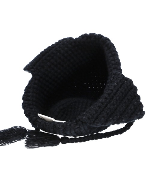 MILKFED.（ミルクフェド）の「LOGO EARFLAP KNIT CAP（ニットキャップ/ビーニー・レディース・グレー/ブラック・ONE SIZE）」の10枚目の写真