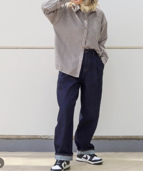 deux amour(ドゥーザムール)の「トラッドチェックシャツ(シャツ/ブラウス・レディース・ブラウン・FREE)」の4枚目の写真