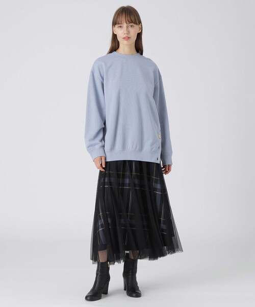 パクパクブルーレーベルクレストブリッジ裏毛プルオーバーカットソー BLUE LABEL CRESTBRIDGE（ブルーレーベルクレストブリッジ）の