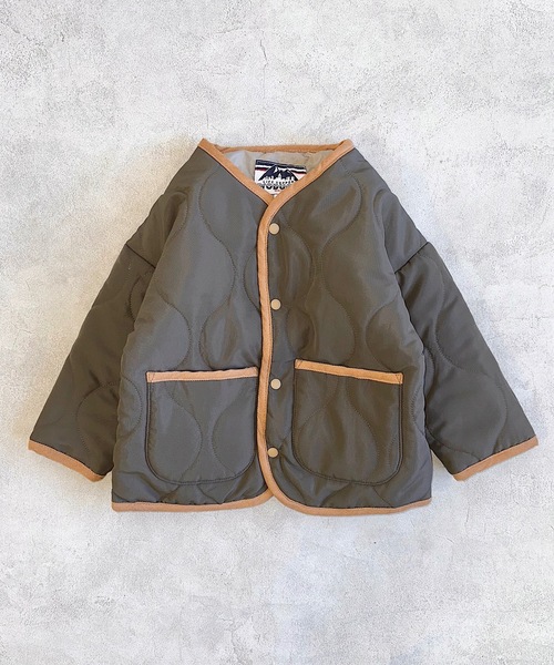 Life Support Products(ライフサポートプロダクツ)の「ヒョウタンキルトジャケット(80~150㎝)(ノーカラージャケット・キッズ・ダークブルー/ピンク/カーキ/マスタード/モカ・110/120/130/140/150/80/90/95/100)」の12枚目の写真