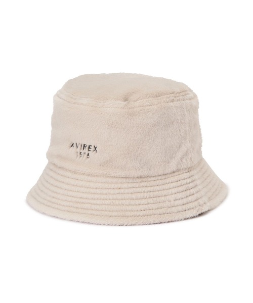 AVIREX（アヴィレックス）の「REVERSIBLE FUR BUCKET/リバーシブル ファーバケットハット（ハット・レディース・ブラック/ベージュ・FREE）」の20枚目の写真