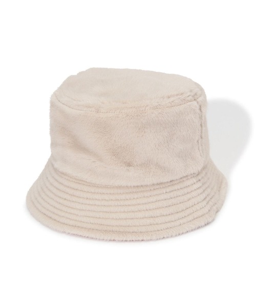 AVIREX（アヴィレックス）の「REVERSIBLE FUR BUCKET/リバーシブル ファーバケットハット（ハット・レディース・ブラック/ベージュ・FREE）」の21枚目の写真