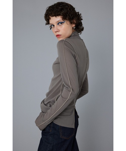 HeRIN.CYE（ヘリンドットサイ）の「Mellow mesh inner tops / メローメッシュインナートップス（Tシャツ/カットソー・レディース・イエロー/ブラウン/ライトベージュ/ライトブルー/ネイビー・FREE）」の2枚目の写真