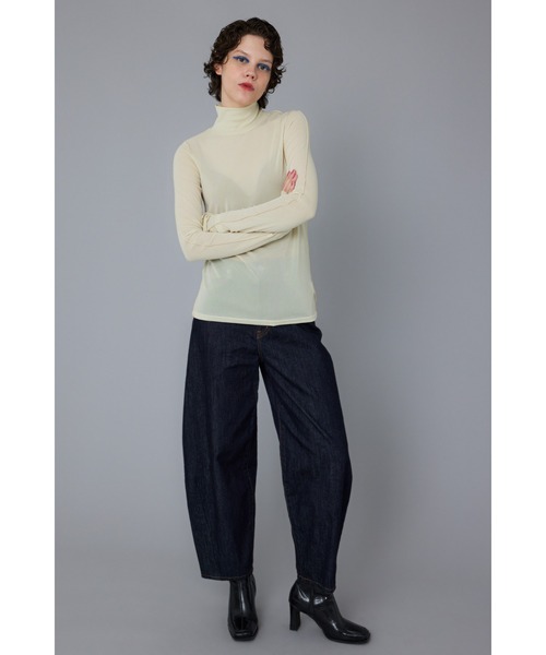 HeRIN.CYE（ヘリンドットサイ）の「Mellow mesh inner tops / メローメッシュインナートップス（Tシャツ/カットソー・レディース・イエロー/ブラウン/ライトベージュ/ライトブルー/ネイビー・FREE）」の12枚目の写真