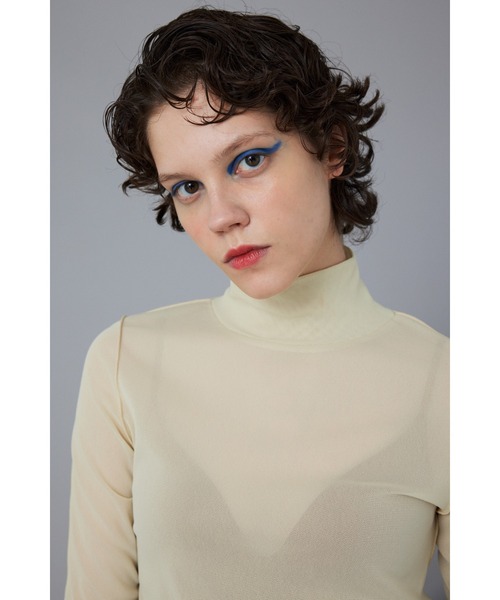 HeRIN.CYE（ヘリンドットサイ）の「Mellow mesh inner tops / メローメッシュインナートップス（Tシャツ/カットソー・レディース・イエロー/ブラウン/ライトベージュ/ライトブルー/ネイビー・FREE）」の15枚目の写真