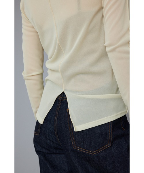 HeRIN.CYE（ヘリンドットサイ）の「Mellow mesh inner tops / メローメッシュインナートップス（Tシャツ/カットソー・レディース・イエロー/ブラウン/ライトベージュ/ライトブルー/ネイビー・FREE）」の16枚目の写真