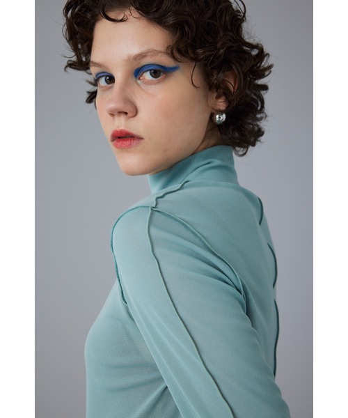 HeRIN.CYE（ヘリンドットサイ）の「Mellow mesh inner tops / メローメッシュインナートップス（Tシャツ/カットソー・レディース・イエロー/ブラウン/ライトベージュ/ライトブルー/ネイビー・FREE）」の19枚目の写真