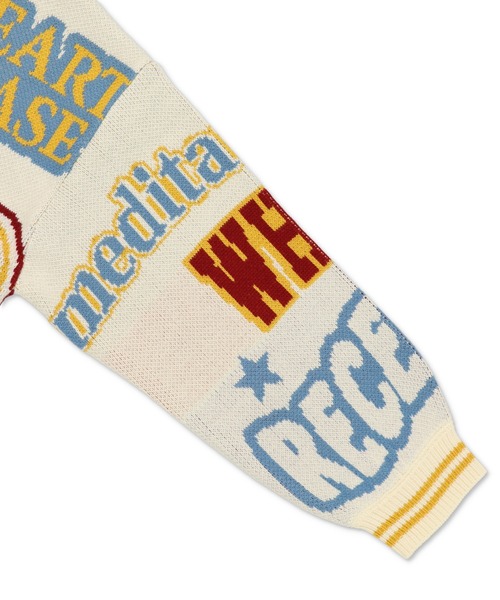 SPINNS(スピンズ)の「ロゴ総柄カウチンニットカーディガン(カーディガン/ボレロ・レディース・アイボリー/ブラック・ONESIZE)」の15枚目の写真