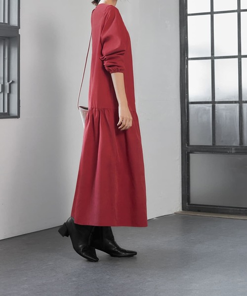 ピーチツイルギャザーワンピース（ワンピース）｜STYLE DELI（スタイル