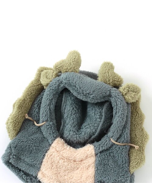 Ampersand（アンパサンド）の「辰ボアフード（キャップ・キッズ・ミント/ピンク・FREE）」の9枚目の写真