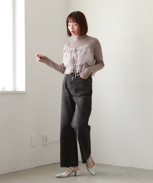 archives（アルシーヴ）の「ポインテッドストラップパンプス（パンプス・レディース・シルバーグレー/アイボリー/ブラック・MEDIUM/LARGE）」の12枚目の写真