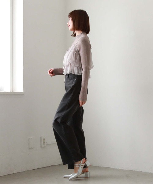 archives（アルシーヴ）の「ポインテッドストラップパンプス（パンプス・レディース・シルバーグレー/アイボリー/ブラック・MEDIUM/LARGE）」の13枚目の写真