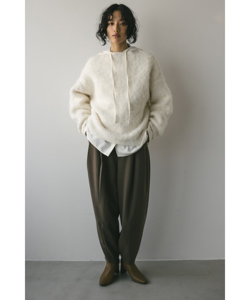 STYLEMIXER スタイルミキサー 2ピースフードシャツニット STYLEMIXER 2ピースフードシャツニット BLK -ファッション通販