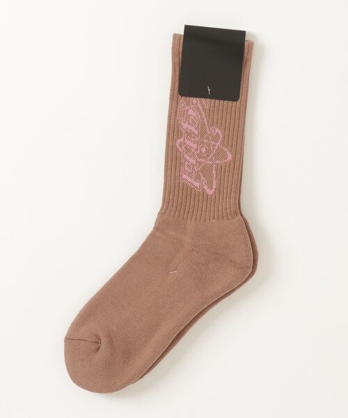 X-girl(エックスガール)の「CHEMICAL SYMBOL LOGO RIB SOCKS(ソックス/靴下・レディース・ブラウン/ブラック/ホワイト・ONE SIZE)」の7枚目の写真