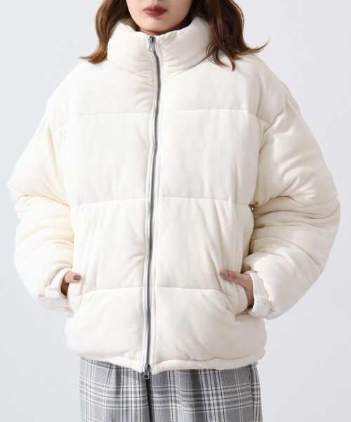 SUGGESTION(サジェッション)の「Velor-padded blouson / ベロア中綿入りブルゾン unisex(ダウンジャケット/コート・メンズ・オフホワイト/ワイン/ブラック・M/L)」の9枚目の写真