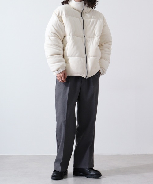 SUGGESTION(サジェッション)の「Velor-padded blouson / ベロア中綿入りブルゾン unisex(ダウンジャケット/コート・メンズ・オフホワイト/ワイン/ブラック・M/L)」の8枚目の写真