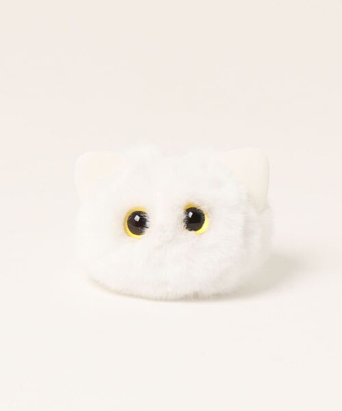an meets zakka(アンミツザッカ)の「an meets zakka モコモコネコキーホルダー(キーホルダー・メンズ・グレー/ピンク/ブラック/ホワイト・ONE SIZE)」の8枚目の写真