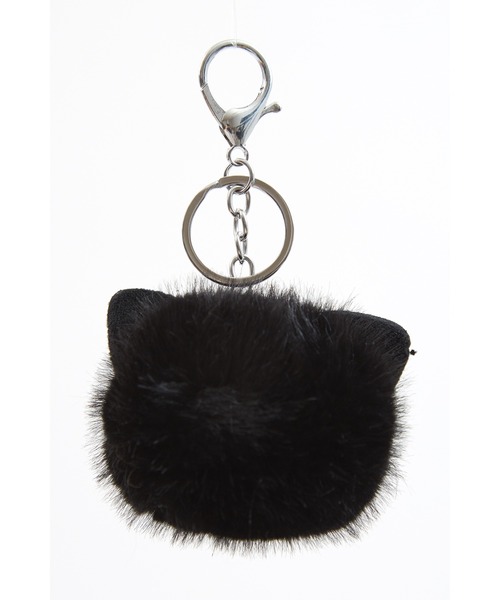 an meets zakka(アンミツザッカ)の「an meets zakka モコモコネコキーホルダー(キーホルダー・メンズ・グレー/ピンク/ブラック/ホワイト・ONE SIZE)」の6枚目の写真