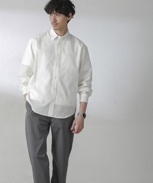 NANO universe（ナノユニバース）の「ユースフルレギュラーカラーシャツ（シャツ/ブラウス・メンズ・グレー/ホワイト/サックスブルー・S/M/L）」の15枚目の写真