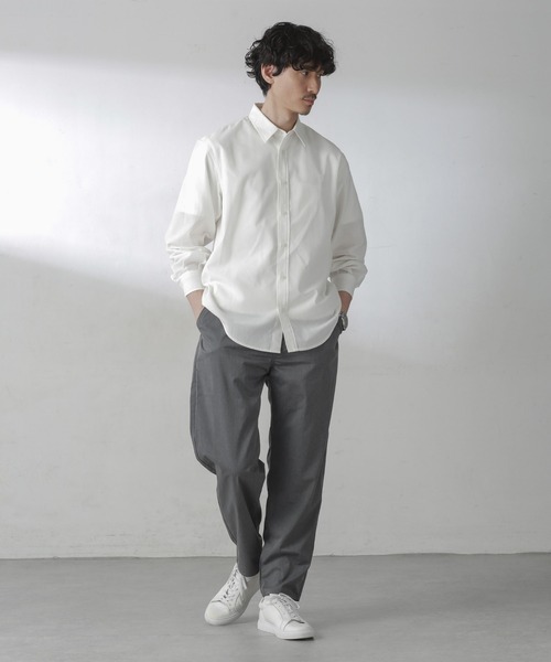 NANO universe（ナノユニバース）の「ユースフルレギュラーカラーシャツ（シャツ/ブラウス・メンズ・グレー/ホワイト/サックスブルー・S/M/L）」の18枚目の写真