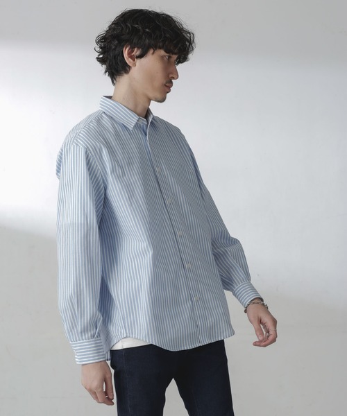 NANO universe（ナノユニバース）の「ユースフルレギュラーカラーシャツ（シャツ/ブラウス・メンズ・グレー/ホワイト/サックスブルー・S/M/L）」の20枚目の写真