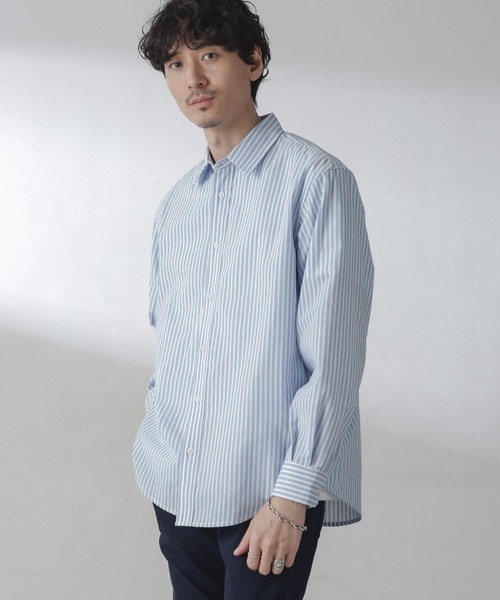 NANO universe（ナノユニバース）の「ユースフルレギュラーカラーシャツ（シャツ/ブラウス・メンズ・グレー/ホワイト/サックスブルー・S/M/L）」の21枚目の写真