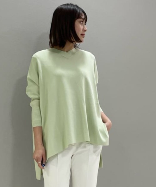 CAST:（キャストコロン）の「【1枚で着映える】バックボタンニット（ニット/セーター・レディース・ホワイト/ブラック/グリーン・M）」の20枚目の写真