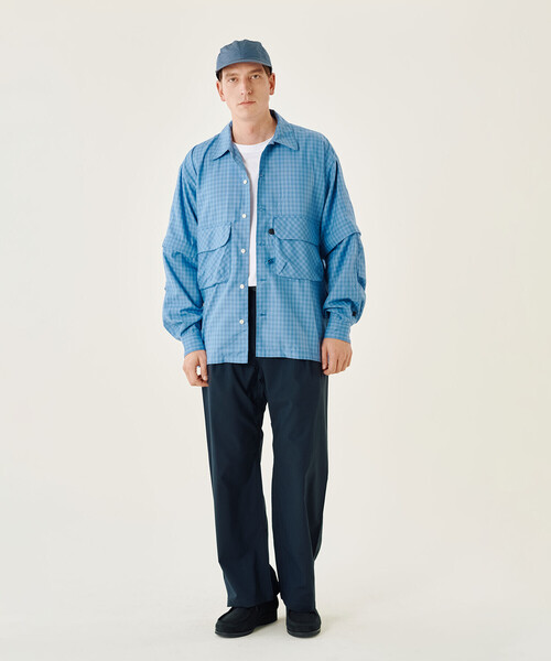 Gramicci | 〈別注〉2タックシームレスパンツ M size NAVY Bshop｜Gramicci | <別注>2タックシームレスパンツ MEN