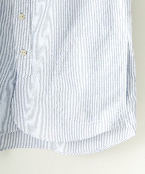 JEANS FACTORY （ジーンズファクトリー）の「[DANTON/ダントン] バンドカラー オックスフォードシャツ(ストライプ)（シャツ/ブラウス・レディース・ブルー・38/40/42）」の7枚目の写真