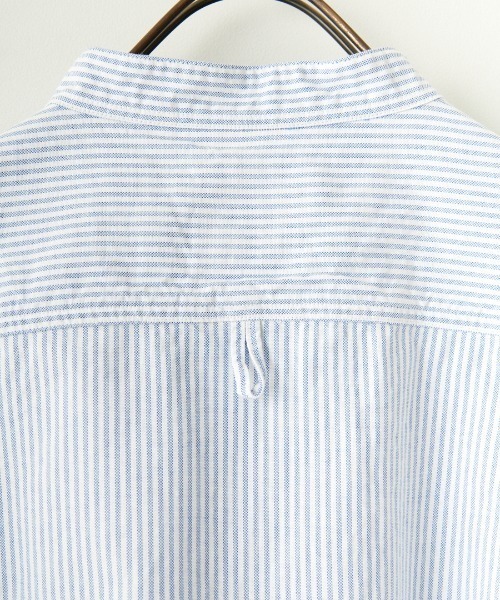 JEANS FACTORY （ジーンズファクトリー）の「[DANTON/ダントン] バンドカラー オックスフォードシャツ(ストライプ)（シャツ/ブラウス・レディース・ブルー・38/40/42）」の5枚目の写真
