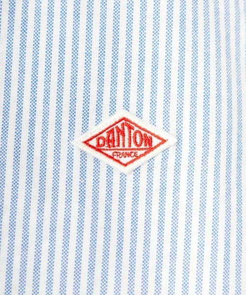JEANS FACTORY （ジーンズファクトリー）の「[DANTON/ダントン] バンドカラー オックスフォードシャツ(ストライプ)（シャツ/ブラウス・レディース・ブルー・38/40/42）」の4枚目の写真